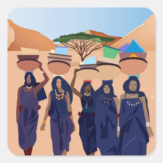 Wo sind die Babys? Quadratischer Aufkleber (Vorderseite)