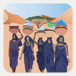 Wo sind die Babys? Quadratischer Aufkleber