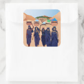 Wo sind die Babys? Quadratischer Aufkleber (Tasche)