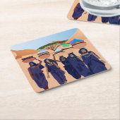 Wo sind die Babys? Rechteckiger Pappuntersetzer (angewinkelt)