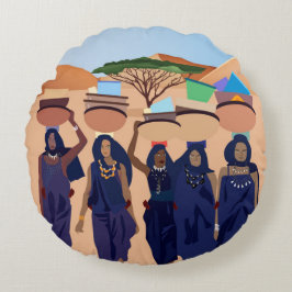 Wo sind die Babys? Rundes Kissen