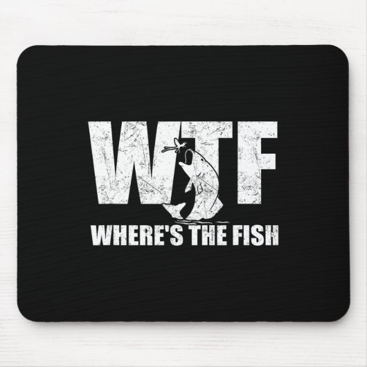 Wo sind die Fisch Mens Funny Fishing Gaben Väter? Mousepad (Vorne)