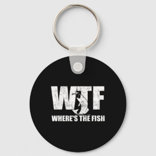 Wo sind die Fisch Mens Funny Fishing Gaben Väter? Schlüsselanhänger