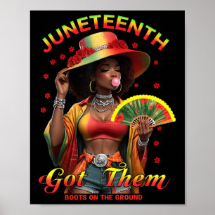 Wo sind diese Fans am Juneteenth-Cowgirl-Stiefeln Poster