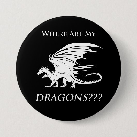Wo sind meine Drachen??? Button (Vorderseite)