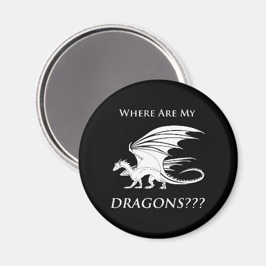 Wo sind meine Drachen? Magnet (Vorderseite/Rückseite)