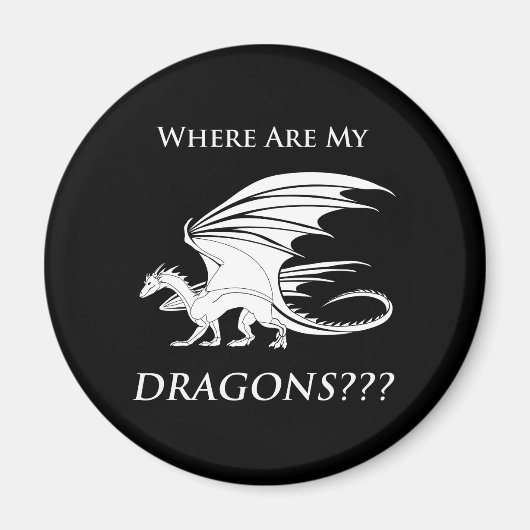 Wo sind meine Drachen? Magnet (Vorne)