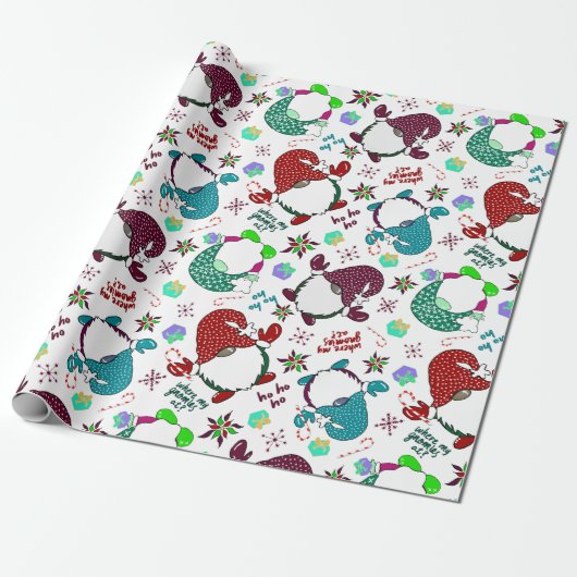 Wo sind meine Gnome? Holiday Gnome Geschenkpapier (Ungerollt)