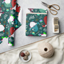 Wo sind meine Gnome? Wintergreen Christmas Gnome Geschenkpapier