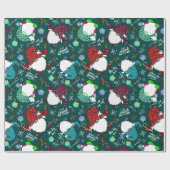 Wo sind meine Gnome? Wintergreen Christmas Gnome Geschenkpapier (Flach)