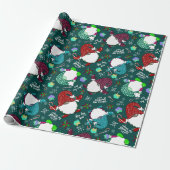Wo sind meine Gnome? Wintergreen Christmas Gnome Geschenkpapier (Ungerollt)