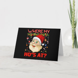Wo sind meine Hühner zu Weihnachten Santa Erwachse Karte