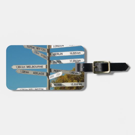 Wo sind Sie? Gepäckanhänger (Vorderseite horizontal)