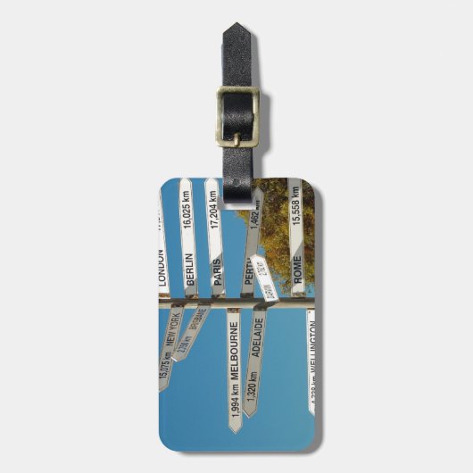 Wo sind Sie? Gepäckanhänger (Vorderseite vertikal)