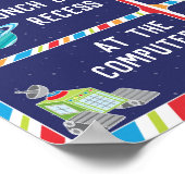 Wo sind wir Klassenzimmer unterschreiben im Weltra Poster (Ecke)