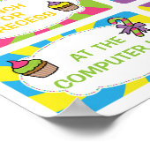 Wo sind wir Klassenzimmer Unterschreiben in Candy Poster (Ecke)