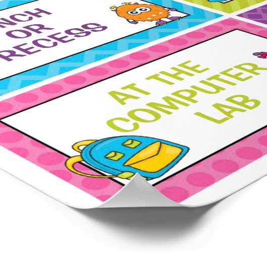 Wo sind wir Klassenzimmer Unterschreiben in Niedli Poster (Ecke)