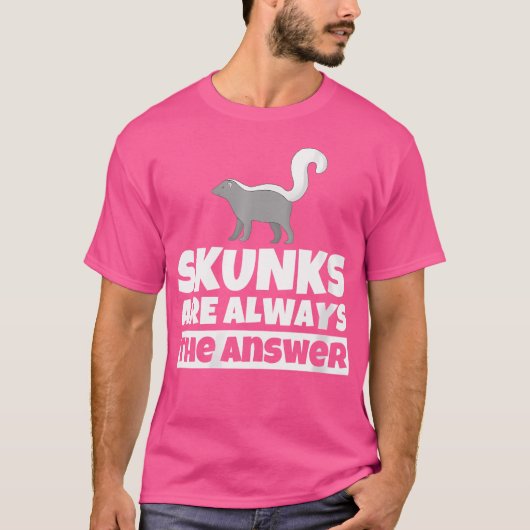 Wo Skunk Lover Funny Skunks Spaß T-Shirt (Vorderseite)