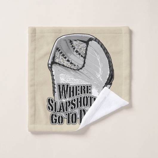 Wo Slapshots ins Die werden (Hockey) Badhandtuch Set (Waschlappen)