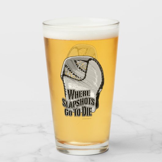 Wo Slapshots ins Die werden (Hockey) Glas (Vorne (Gefüllt))