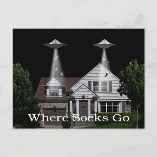 Wo Socken hingehen Postkarte (Vorderseite)