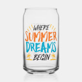 Wo Sommerträume ins tropische Paradies eintauchen Dosenglas (Rückseite)