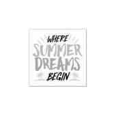 Wo Sommerträume ins tropische Paradies eintauchen Gummistempel (Prägung)