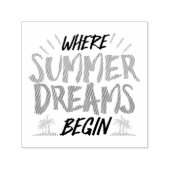 Wo Sommerträume ins tropische Paradies eintauchen Permastempel (Design)