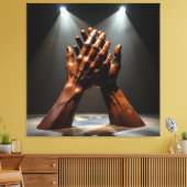 „Wo Stahl den Geist umarmt“ Leinwanddruck (Insitu (Wohnzimmer))