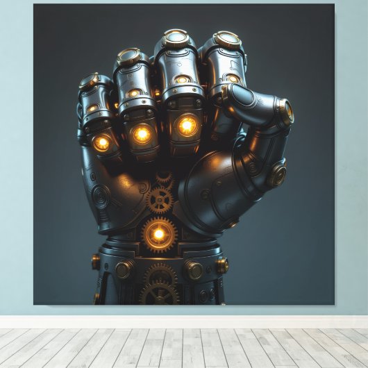 „Wo Stahl den Geist umarmt“ Leinwanddruck (Insitu (Holzboden))