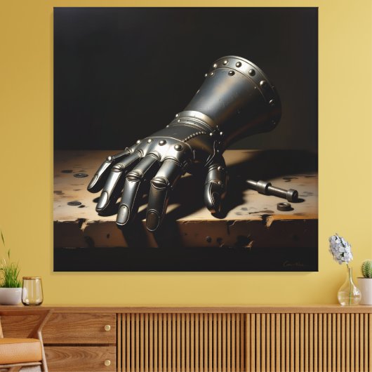 „Wo Stahl den Geist umarmt“ Leinwanddruck (Insitu (Wohnzimmer))