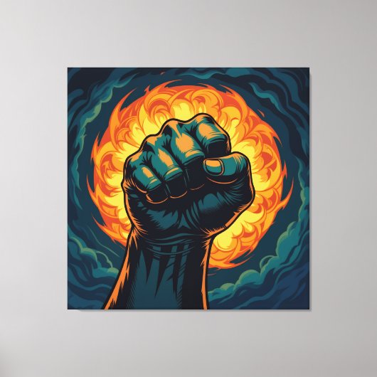 „Wo Stahl den Geist umarmt“ Leinwanddruck (Vorderseite)