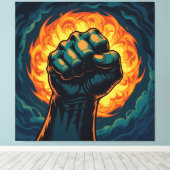 „Wo Stahl den Geist umarmt“ Leinwanddruck (Insitu (Holzboden))