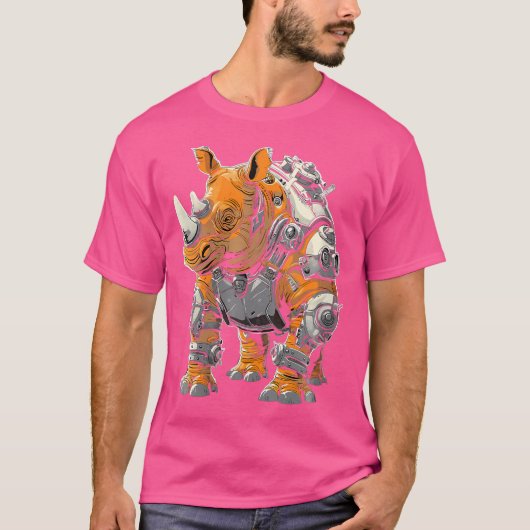 Wo Steam Punk Rhinoceros Steampunk Art T-Shirt (Vorderseite)