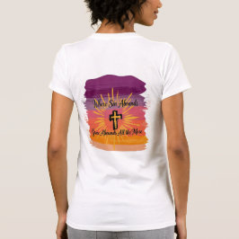 Wo Sünde Überhandnimmt Kreuz Sonnenuntergang Schri T-Shirt