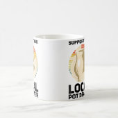 Wo Support Your Local Pot Dealer Ceramics Funny Po Kaffeetasse (Mittel)