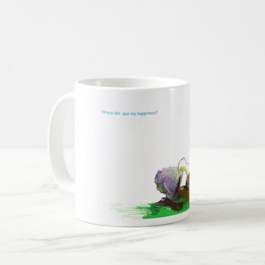 Wo tat, setzte ich mein Glück Kaffeetasse (Vorderseite Links)