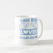Wo This Boy Loves Roller Skating Roller Skating Ro Kaffeetasse (VorderseiteRechts)