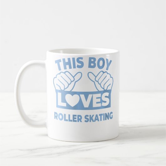 Wo This Boy Loves Roller Skating Roller Skating Ro Kaffeetasse (Links)