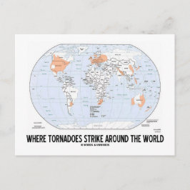 Wo Tornados um die Welt streiten (Karte) Postkarte