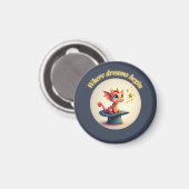 Wo Träume beginnen - Niedliches Drachenmagazin Magnet (Vorderseite/Rückseite)
