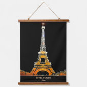 Wo Träume den Himmel Touch machen: Eiffelturm Wandteppich Mit Holzrahmen (Vorderseite)