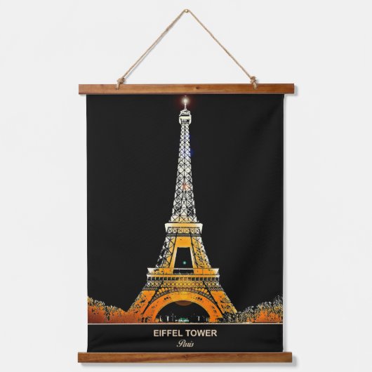 Wo Träume den Himmel Touch machen: Eiffelturm Wandteppich Mit Holzrahmen (Vorderseite)