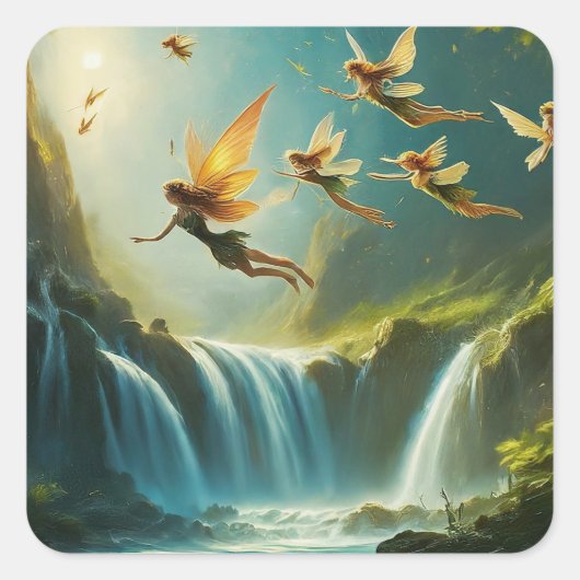 Wo Träume fliegen Quadratischer Aufkleber (Vorderseite)