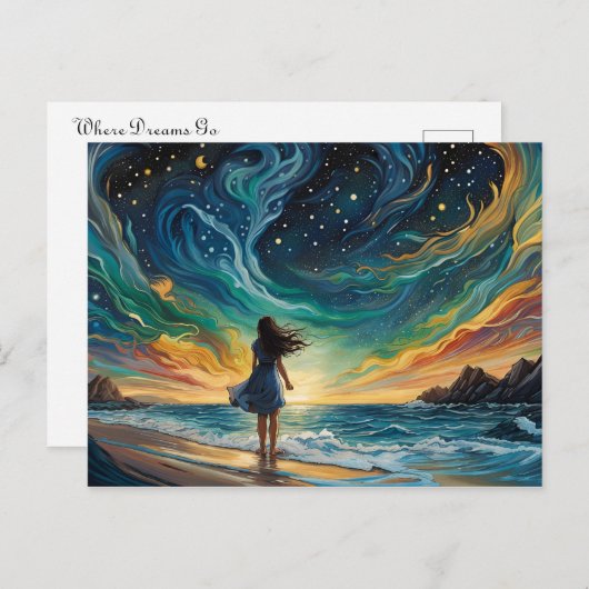 Wo Träume hingehen Postkarte (Vorne/Hinten)