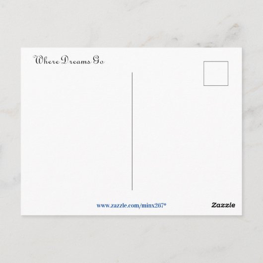 Wo Träume hingehen Postkarte (Rückseite)