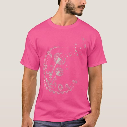 Wo Trendy Dandelion Moon Rays T-Shirt (Vorderseite)