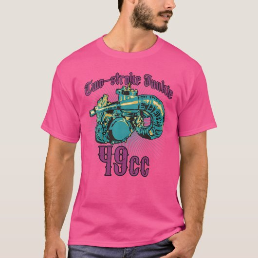 Wo Two-Stroke Junkie 49Cc Motorräder T-Shirt (Vorderseite)
