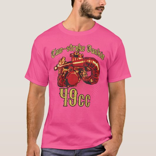 Wo Two-Stroke Junkie 49Cc Motorräder T-Shirt (Vorderseite)