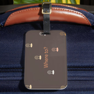 Wo und wo? mit Ihnen sind hier Symbole Gepäckanhänger